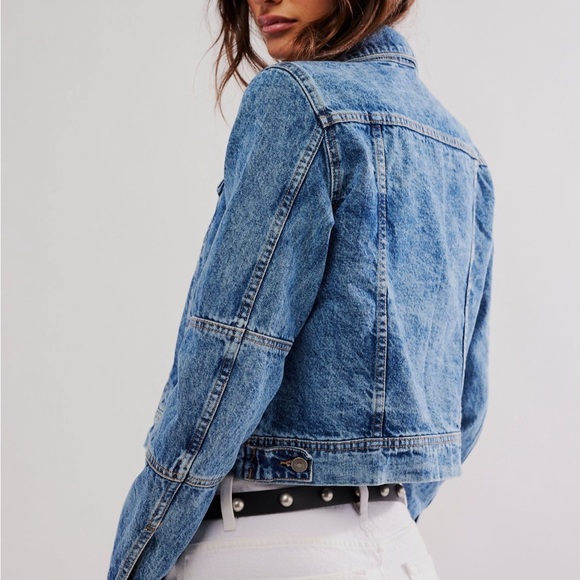 FREE PEOPLE | Rumors Denim Jacket in Light Indigo - Picture 10 of 11